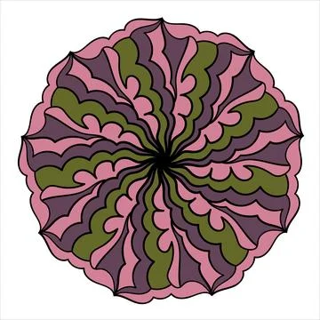 Abstract doodle ornament. Vector mandala pattern. Illustrazione stock