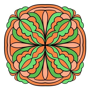 Abstract doodle ornament. Vector mandala pattern. 스톡 일러스트