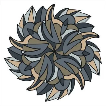 Abstract doodle ornament. Vector mandala pattern. 스톡 일러스트