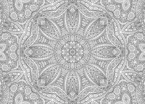 Abstract doodle outline pattern Stock Illustration