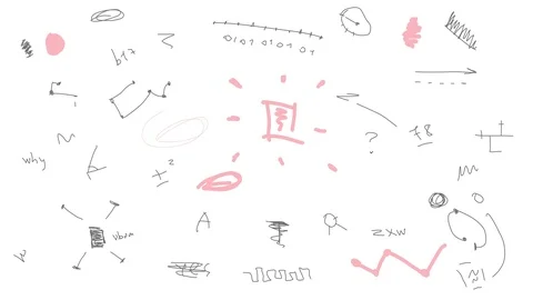 Abstract doodle pattern animation. scribbles background clip. Stock-Footage 91928340