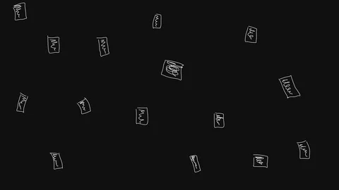 Abstract doodle pattern animation. scribbles background clip. Stock Footage 91952773