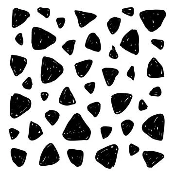 Abstract doodle pattern with hand drawn spots 库存插图