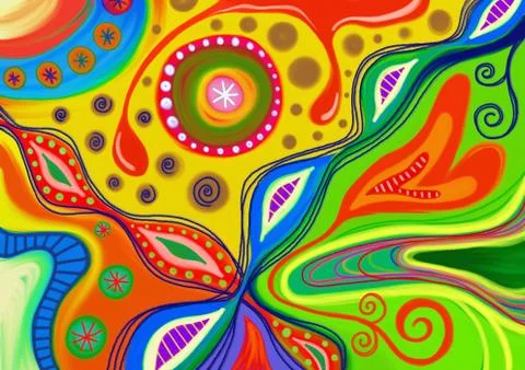 Abstract Doodle Pattern Stock-Illustration