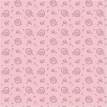 Abstract doodle pattern with polka dots. Cute vector doodle pattern for fabri Stock Illustration