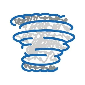 Abstract doodle representing a swirling storm or tornado Stock Illustration