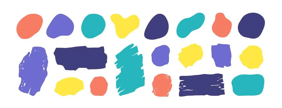 Abstract doodle scribble shape set Stock Illustration