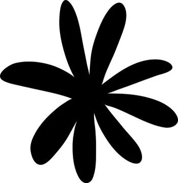 Abstract doodle single floral element for decoration patterns, wrapping paper Stock Illustration