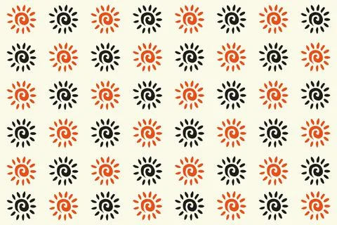 Abstract Doodle Sun Background Stock Illustration