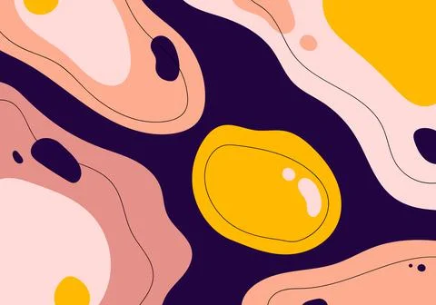 Abstract doodle template design decorative style artwork. Stock Illustration