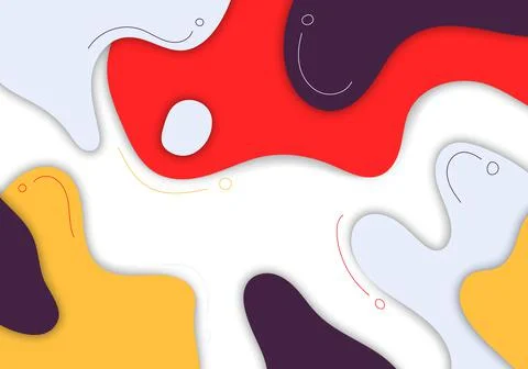 Abstract doodle template design decorative artwork with colors. Stock-Illustration