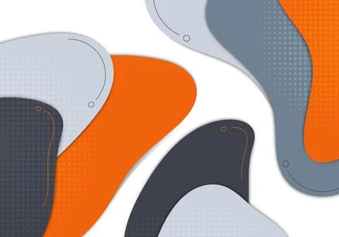 Abstract doodle template design overlapping of freestyle decorative. Stock Illustration