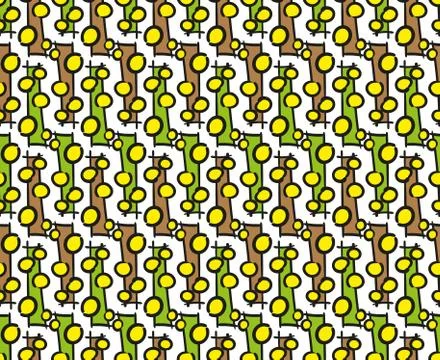 Abstract doodle trunk pattern Stock Illustration