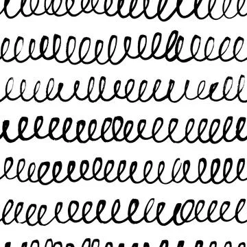 Abstract doodle vector pattern with looping lines Stock Illustration