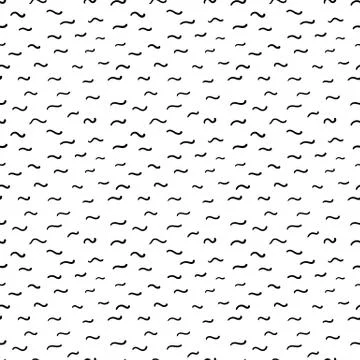 Abstract Doodled seamless pattern from waves Illustrazione stock