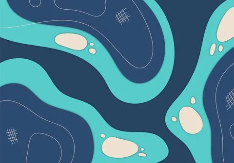 Abstract doodles template design decorative artwork. Stock-Illustration