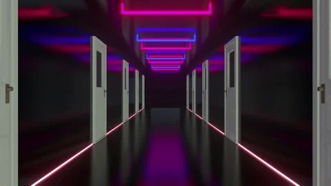 Abstract Door Tunnel Background Video stock 258046433