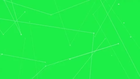 Abstract Dot and Lines Connection Network Technology Animation Green Screen Video stock 303381318