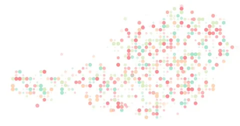 Abstract Dot Animation of Austria Map Stock Footage 313055510