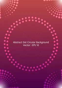 Abstract dot circular background design, halftone style at each corner Stock Illustration