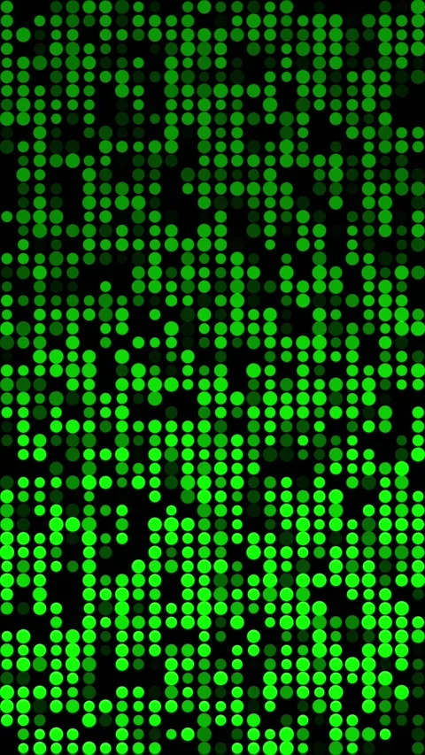 Abstract dot glitter sparkle green binary digital code, Vertical looped video Stock Footage 226375233