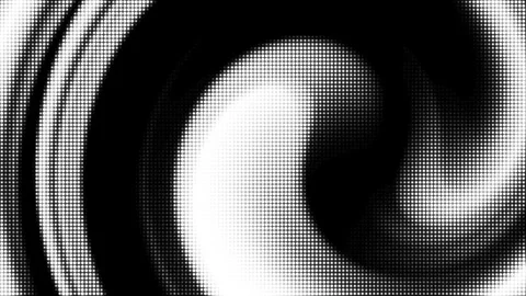 Abstract dot halftone black and white gradient background with swirling dots. 스톡 동영상 286879070