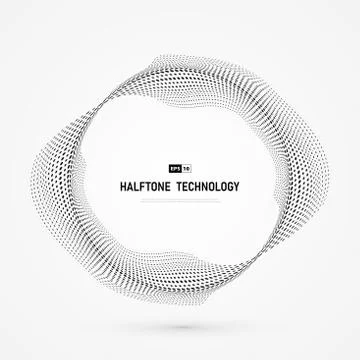 Abstract dot halftone circle technology. illustration vector eps10 Illustrazione stock
