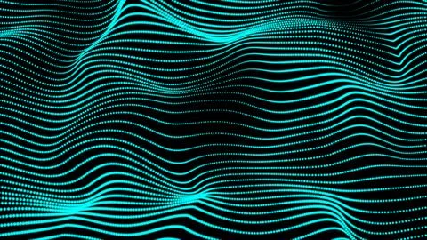 Abstract dot line with a dynamic wave. Abstract digital wave dots lines par.. 库存插图
