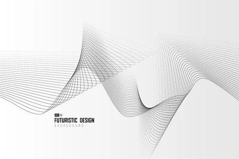 Abstract dot line shape pattern of futuristic artwork pattern background. Stock Illustration