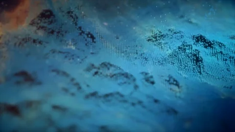 Abstract dot matrix looped in a wave pattern.Reading of smooth vibrating Video stock 90866114
