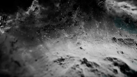 Abstract dot matrix looped in a wave pattern.Reading of smooth vibrating Video stock 90866312