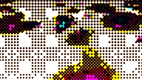 Abstract Dot Matrix Particle Abstract Motion Graphic with Pixelated Patterns Video stock 307076755