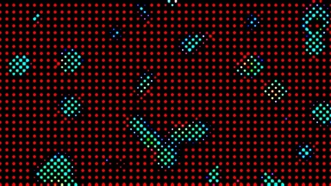 Abstract Dot Matrix Particle Retro Digital Art Motion Graphic Sequence Stock Footage 307071769