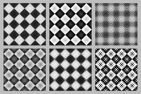 Abstract dot pattern background set - vector illustrations 스톡 일러스트