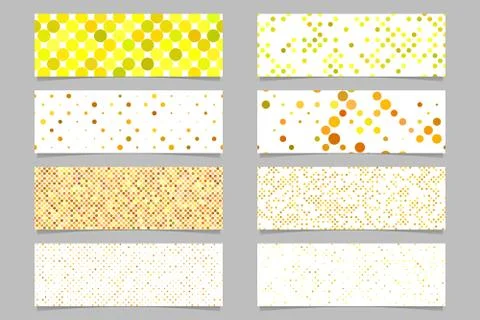 Abstract dot pattern banner background template set Stock Illustration