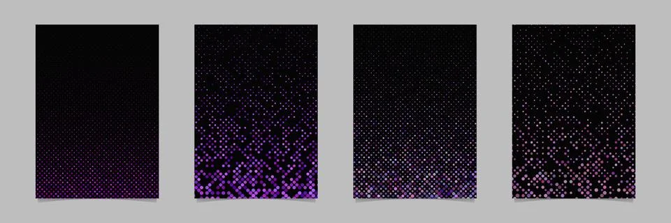 Abstract dot pattern brochure template background set - vector designs Illustrazione stock
