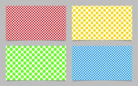 Abstract dot pattern business card background template design set Stock Illustration