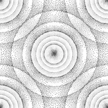 Abstract dot pattern. Geometric space ripple ornament. Spot Cir イラスト素材