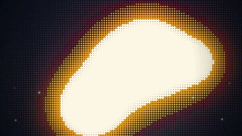 Abstract Dot Pattern Glowing Yellow Orange Light Explosion Halftone Backgroun Stock Footage 348070738
