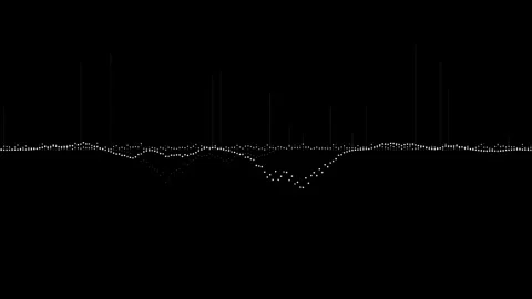Abstract Dot Pattern over Black Background with Symmetrical Design Stock Footage 341374289