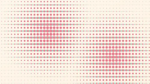 Abstract dot pattern with pink and teal gradient Stock Illustration