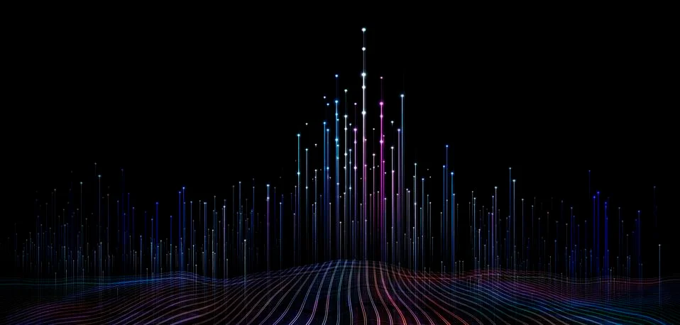 Abstract dot point connect with gradient line Stock Illustration