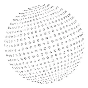 Abstract Dot Sphere Polygonal Frame Vector Mesh Illustration Ilustración de archivo