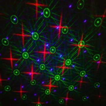 Abstract dot star circle round glitter defocus background backdrop. Illuminat Foto stock