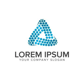 Abstract dot tech logo design concept template Stock Illustration