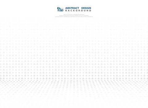 Abstract dot technology design perspective on white background. illustration Stock Illustration