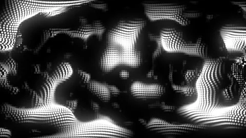 Abstract dot wave background. white color dot wave line background animation. Stock Footage 293485044
