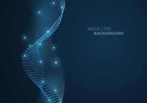 Abstract dot wave line 163 Stock Illustration