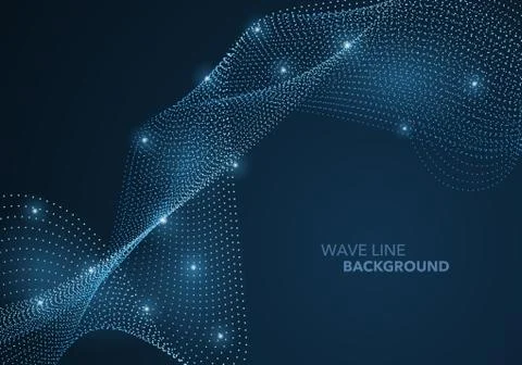 Abstract dot wave line 165 Stock Illustration