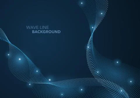 Abstract dot wave line 166 Stock Illustration